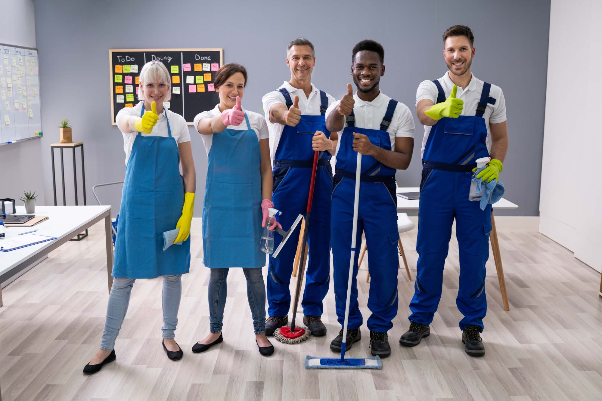 Bond cleaning team ready for an end of lease clean in Brisbane